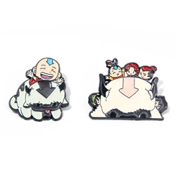 Anime Avatar The Last Airbender Enamel Brooches Appa Aang Pins Badge Cosplay for Men Women Backpack Lapel Jewelry Accessories