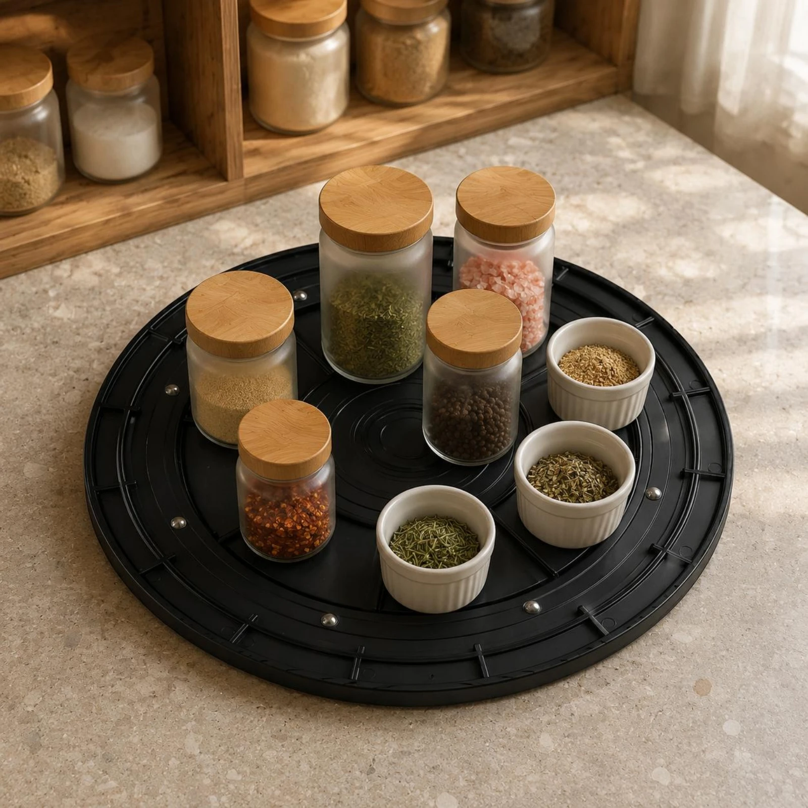 360-Degree Rotating Turntable Base Reinforced Clear Acrylic Display Turntable Round Rotating Display Base Polished Rim
