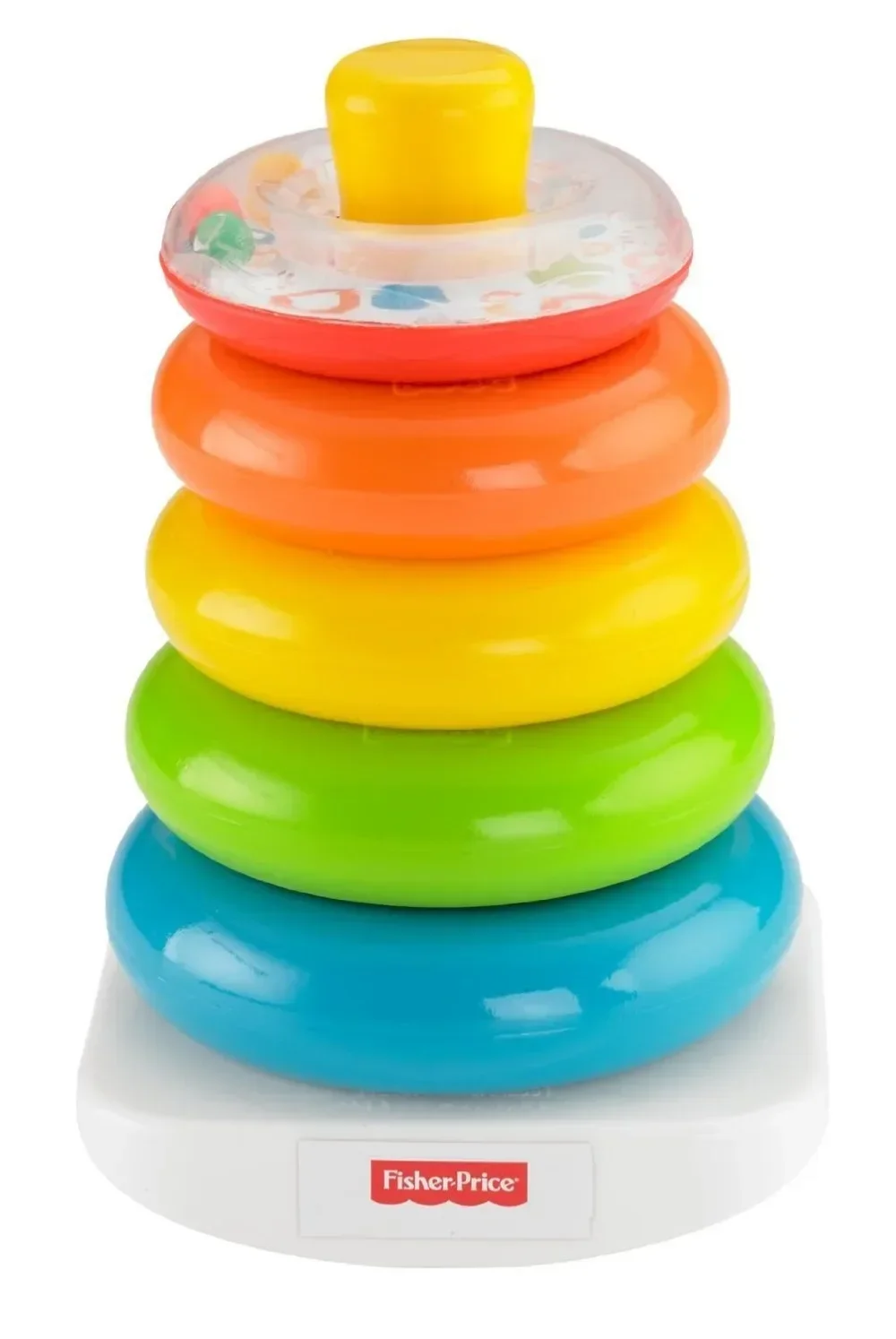 0-36 Months Educational Stack Up Nesting Rainbow Tower Ring Baby Toys Learning Brilliant Basics Rock-a-Stack Rattle Toy