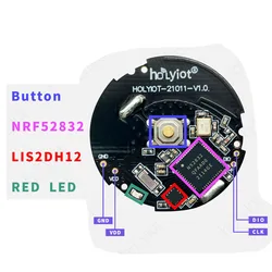 Holyiott-低エネルギーエネルギーモジュール,Bluetooth 2.4,5.0 GHz,3軸,ボールセンサー,屋内ポジショニングビーコン,nrf52832