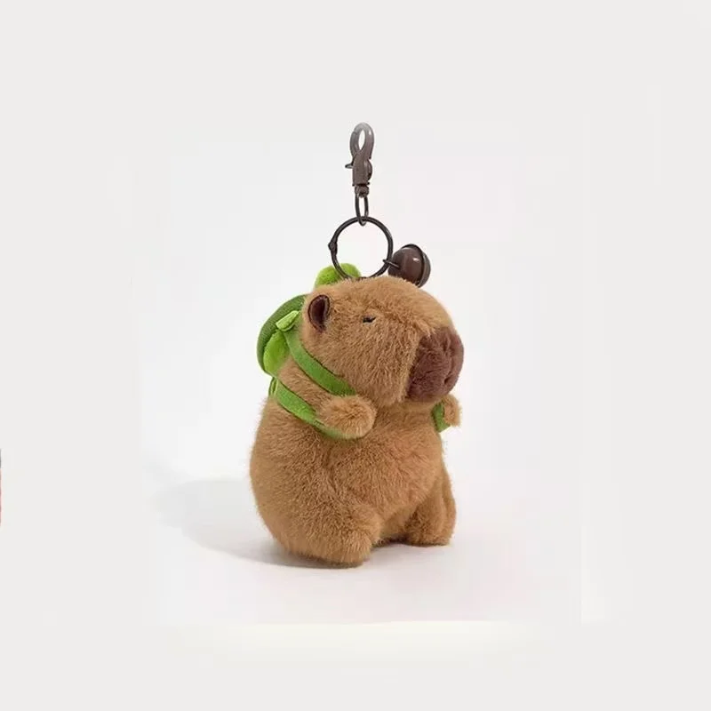 Bonito capivara chaveiro de pelúcia mochila pingente brinquedo carro chaveiro decoração acessórios kawaii boneca de pelúcia crianças presente aniversário