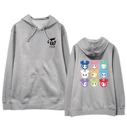 Sweat à capuche KPOP deux fois LOVELYS Album, Hip Hop décontracté ample, vêtements à capuche, pull imprimé, sweat-shirt à manches longues, dessin animé kawaii