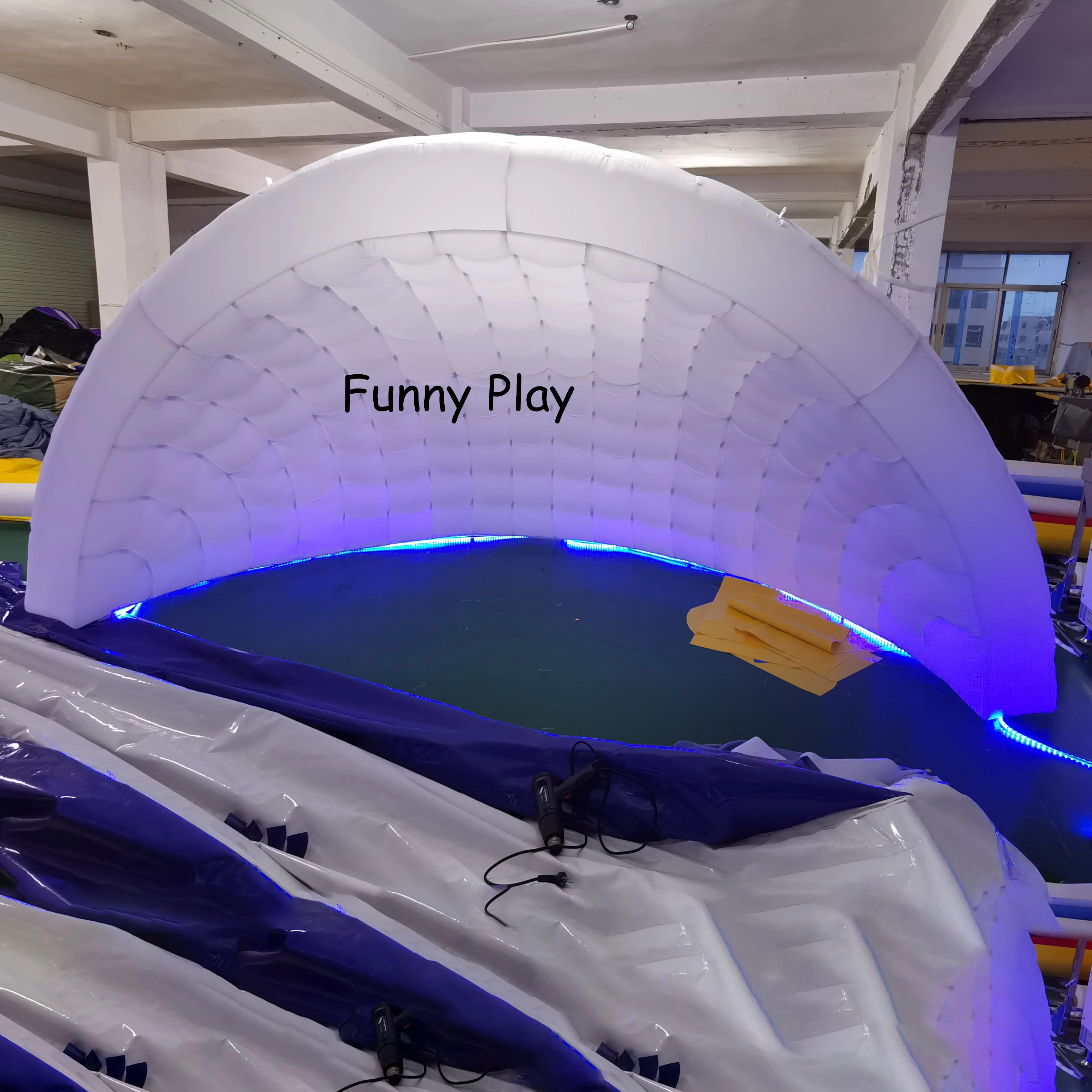 

Half Inflatable Dome Tents,Structure Inflatable Luna for Event, Party, Promotion,inflatable igloo tent with led light