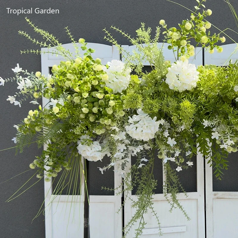Artificial Plants Greenery Hang flower Row Road Lead Floor Plant Row Forest Style Wedding Decoration Floral Backdrop Arrangement