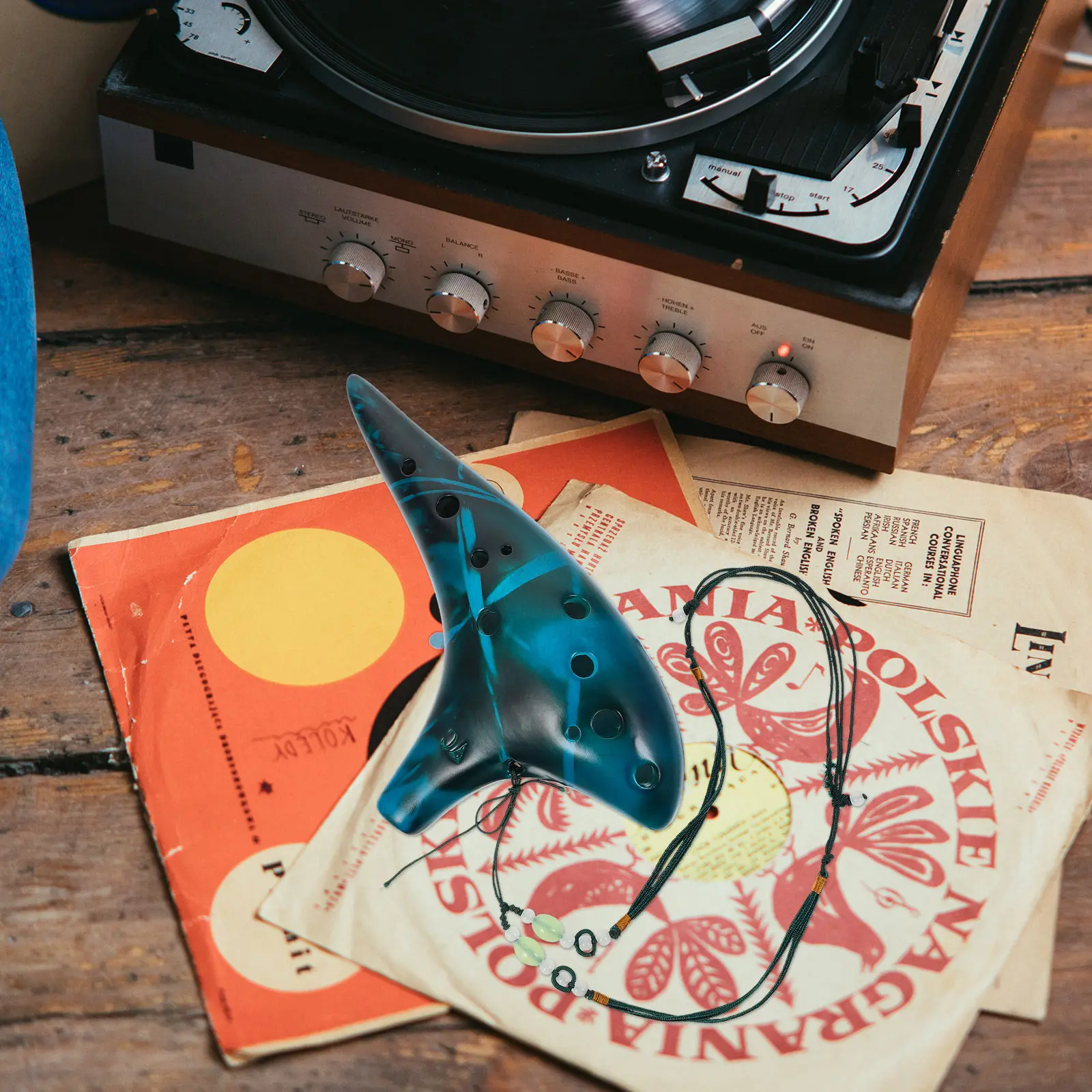 

Набор из 1 высококачественной 12-луночной окарины из глины, портативный инструмент для начинающих, для мелодичного звучания