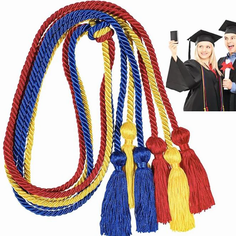 1szt Graduation Honor Cords Craft Plecione frędzle Sznurek poliestrowy Przędza Honor Cord dla studentów z okazji ukończenia szkoły Suknia kawalerska