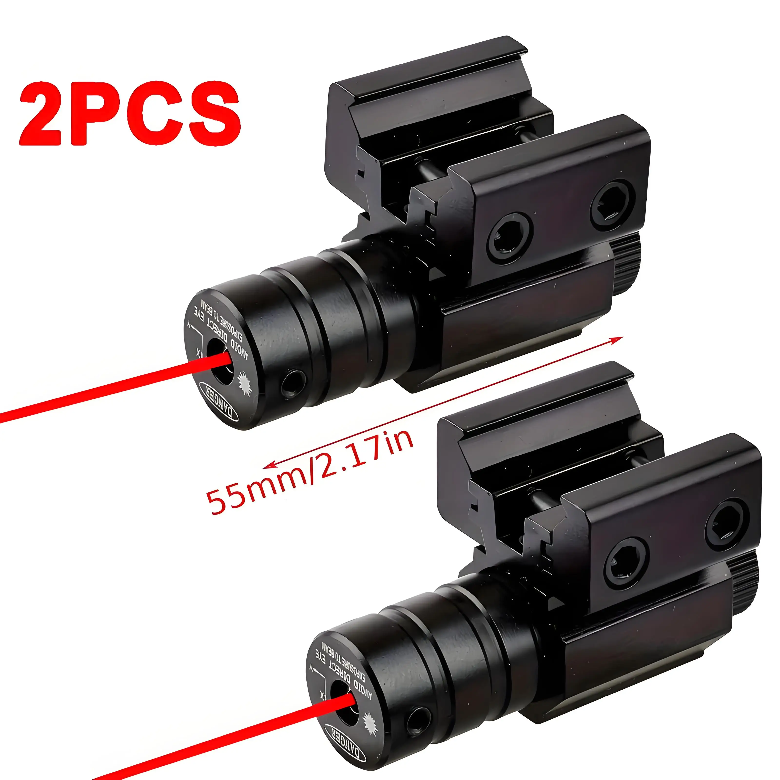 

Compact Tactical Red Laser Sights With Picatinny Rail Mount For 11mm/21mm Rail-Easy Dual-Purpose