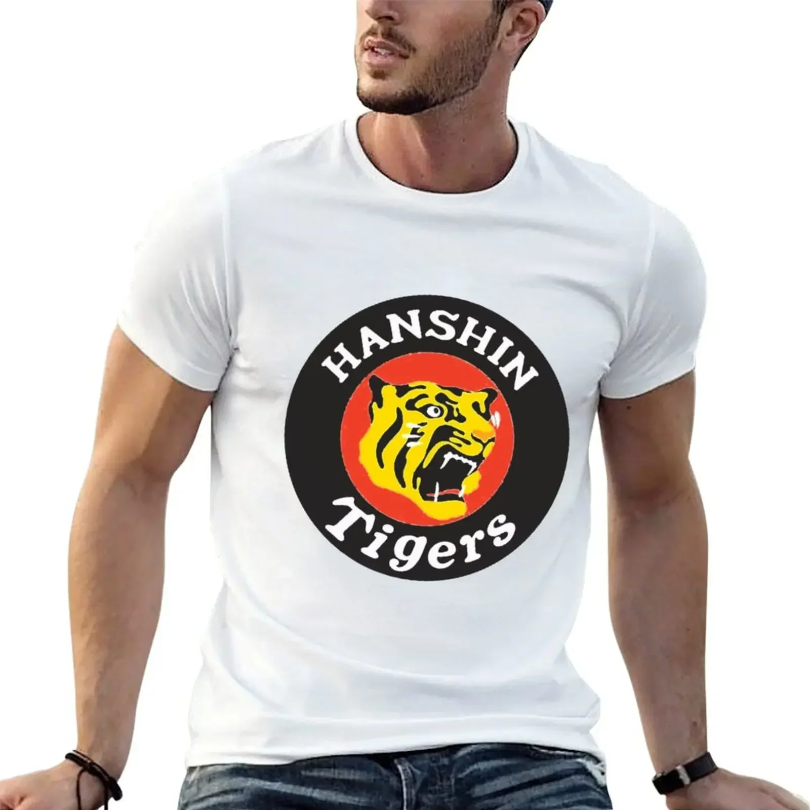 

Hanshin Tigers Vintage Baseball Logo T-Shirt plus size tops shirts graphic tee mens t shirts casual stylish