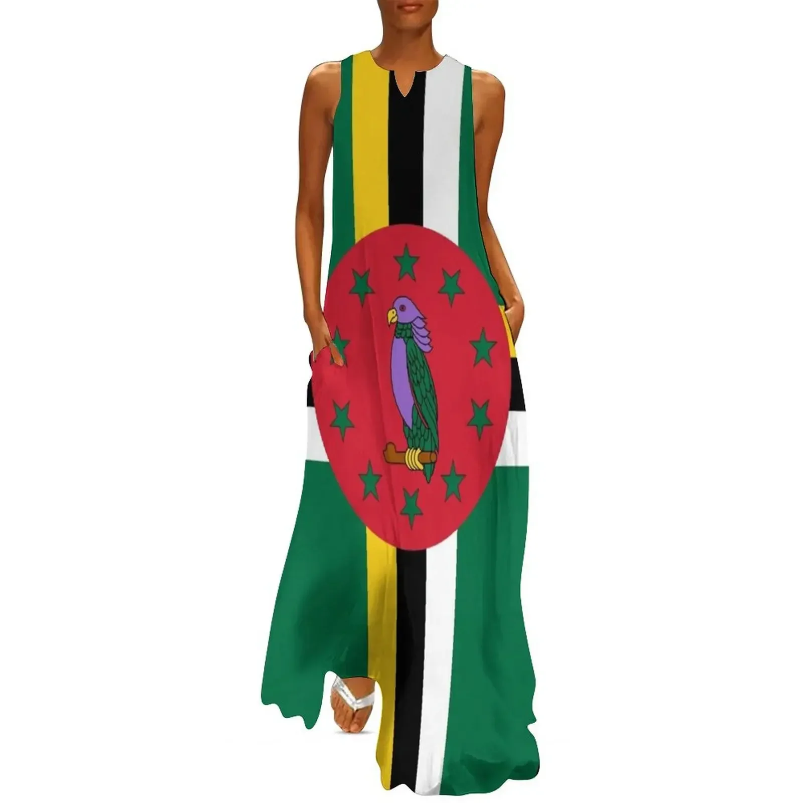 

Dominica Flag Long Dress Elegant gown elegant women's dresses sale ceremony dresses evening dresses luxury 2025 Dress
