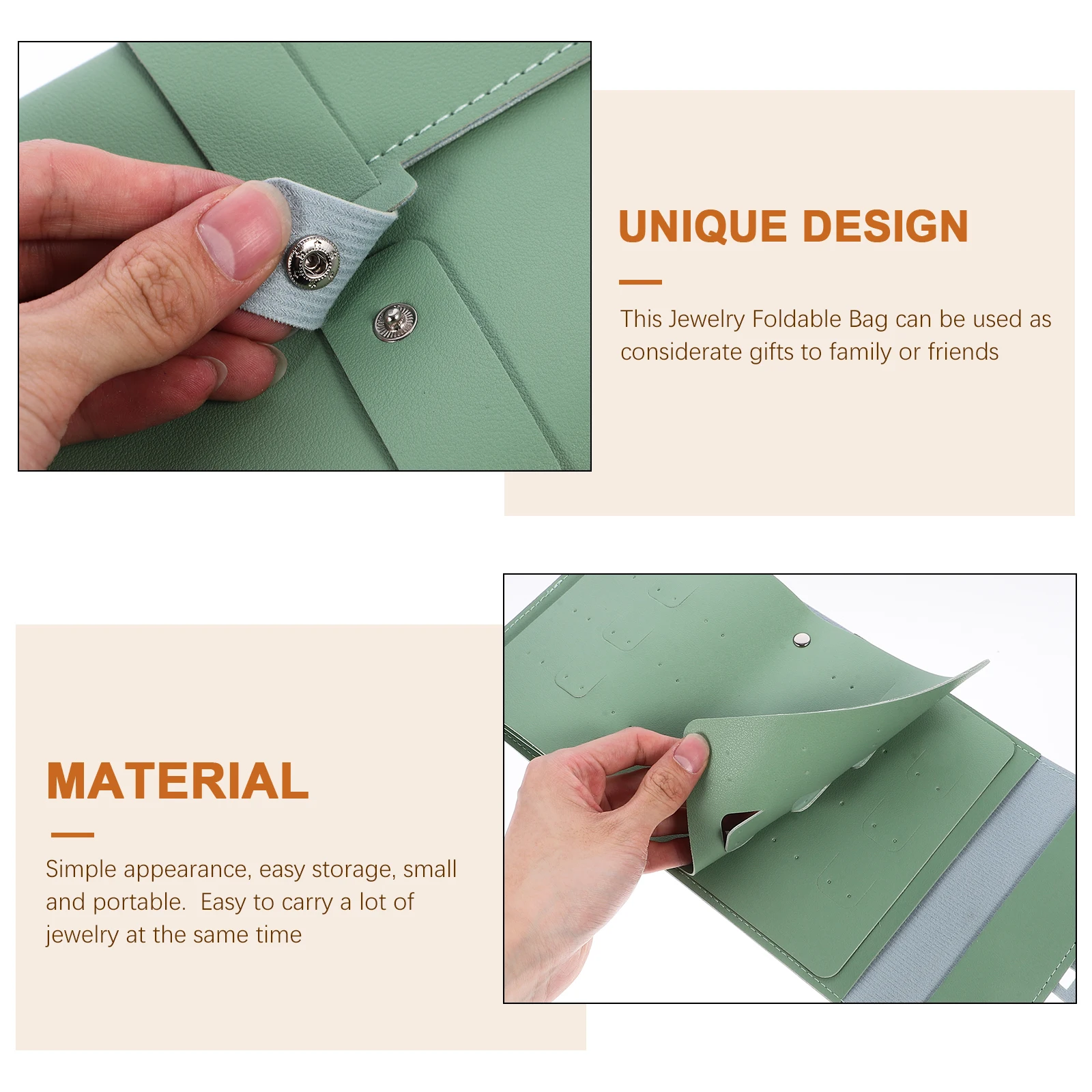 

Jewelry Earring Storage Book Earrings Organiser Pouch for Traveling Organizer Bags Green Small Case