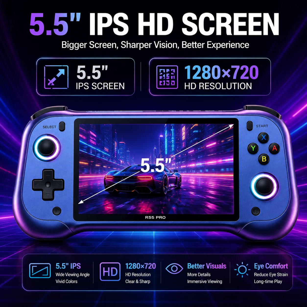 Gaming Console Under 5000 - H55 PRO Retro Handheld Game Console