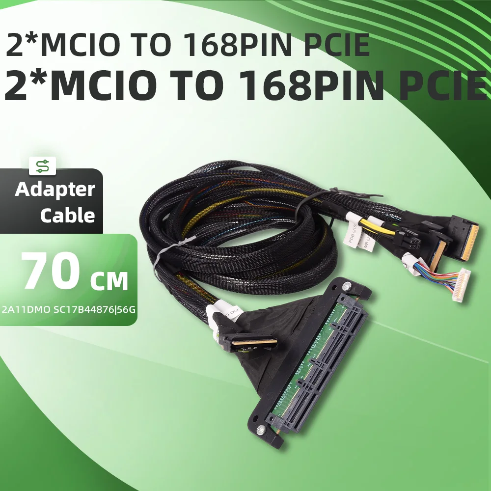 

Оригинальная сборочная линия MCIO до 168PIN PCIE «мама» 2 * MCI до 168PIN PCIE 2A11DMO SC17B44876 Кабель-переходник 56G для сервера AI