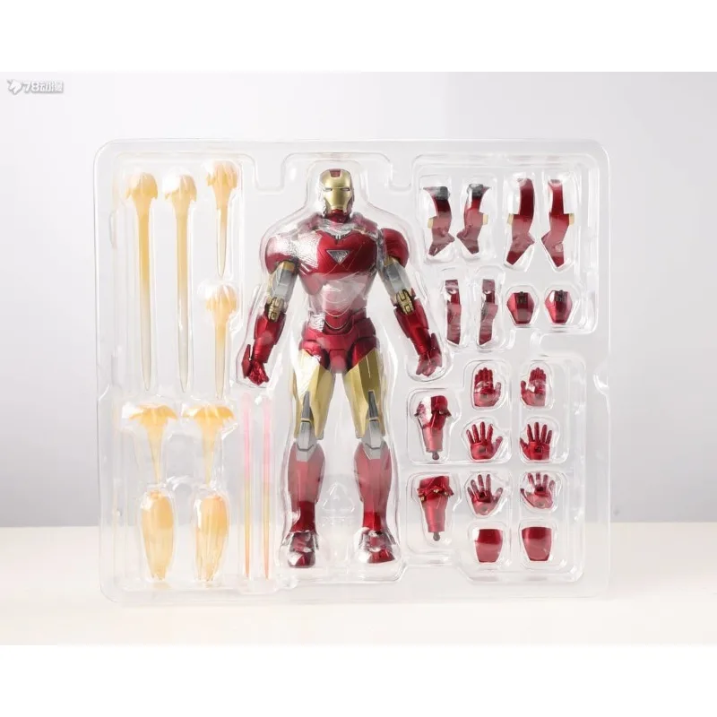 반다이 정품 S.H. Figuarts 시리즈 이동식 장난감 Iron Man Mk6 THE INFINITY SAGA 완제품 이동식 모델 수집품