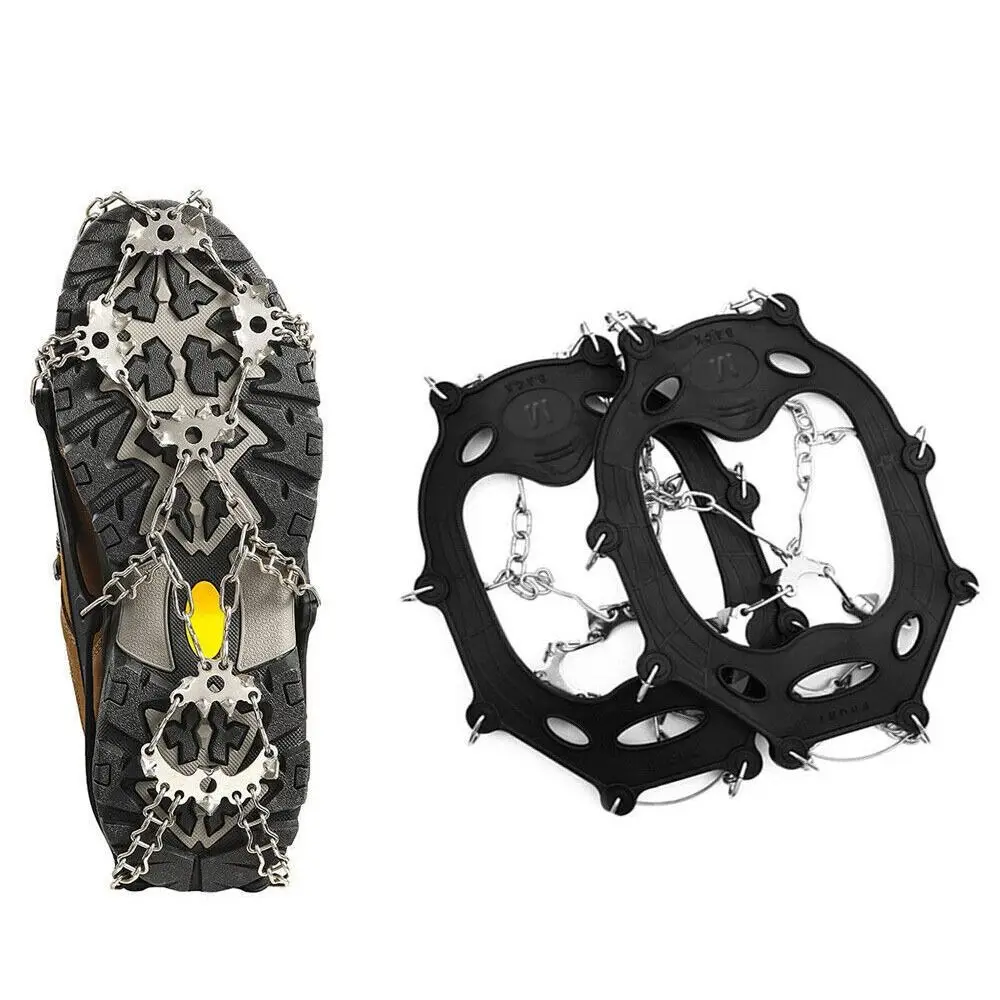10-Teeth Hikin Cleats Grippers Mountaineering Crampons Ice Shoes Spike Climbing Grip Boots Chain