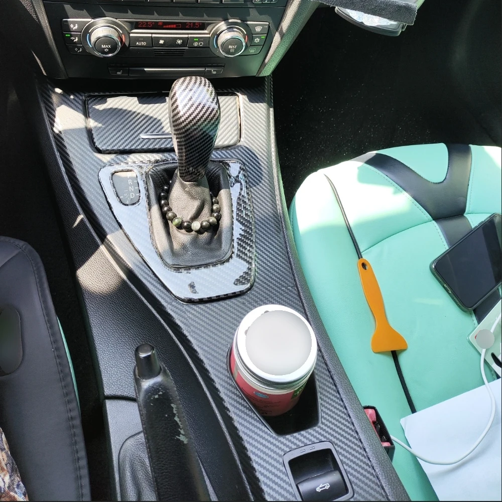 Carbon Fiber Interior Trim Stickers For BMW 3 Series E93 2005-2012 Central Console Gear Shift Panel Door Handle Cover Trim