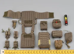 1/6 Easy&Simple ES 26050R Soldier Hang Chest Vest Bags Leg Knee Pad Fit 12