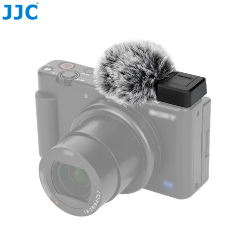 Manguito de viento de zapata fría JJC para Sony ZV-E10 II ZV-1 II ZV-E1 ZV-1F ZV-E10 ZV-1 parabrisas de micrófono de cámara con soporte de zapata fría