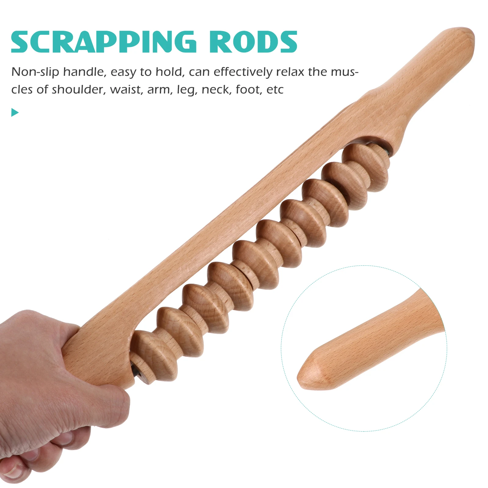 

Wooden Massage Roller H Beech Muscle Relax Rod Therapy Stick Manual Rolling Massager ShoulderWaistArmLegNeckFoot