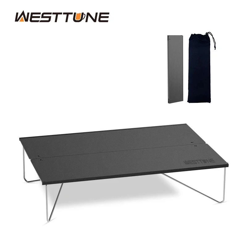 WESTTUNE Pop-Up Outdoor Mini Portable Table Ultralight Aluminium Alloy Folding Coffee Table for Hiking Picnic BBQ Camping Supply