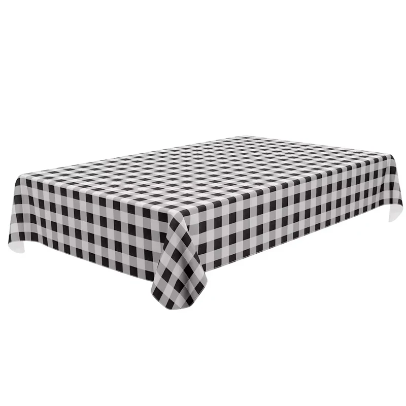 

Homaxy Rectangle Waterproof Table Cloth Buffalo Flannel Backed Tablecloth Wipeabl Plastic Table Cover For Dinner Kitchen Outdoor