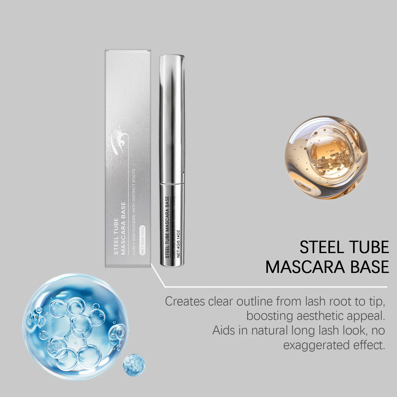 Wimpern-Mascara-Grundierung, natürliches Curling, Verlängerung, voluminös, dick, vollere Wimpernverlängerung, langlebige Augen-Make-up-Kosmetik