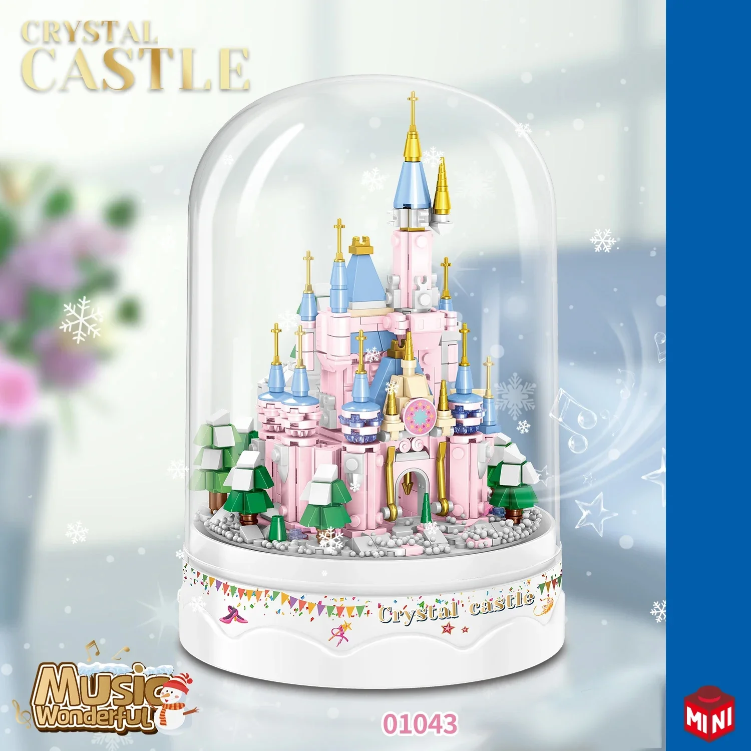 

683PCS Castle Building Blocks Bonsai Micro Bricks Collectible Ideas Education Toys Teenager Girl Birthday Gifts Micro-Particle