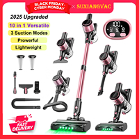 Cordless Vacuum Cleaner, 40Kpa/500W/45min 10 in 1 Powerful Stick Vacuum Cleaner for Home Pet Hair/Hard Floor/Carpet