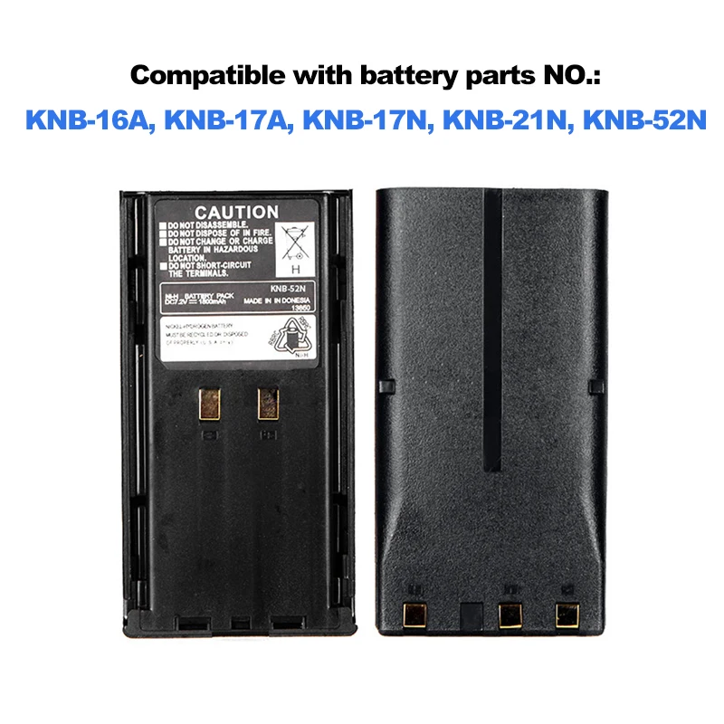 ケンウッドウォーキートーキー用ni-mhバッテリー、7.2v、1800mah、KNB-52N、tk180、tk280、tk380、tk480、tk490、KNB-16A、KNB-17A、KNB-17N、KNB-21N、新品