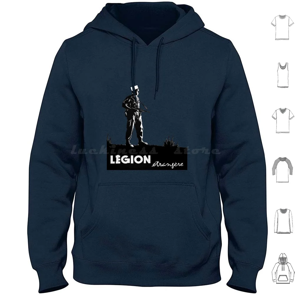 Foreign Legion Hoodies Long Sleeve Legion France French Foreign Legion Legion Etrangere Algeria Algerian War Bigeard