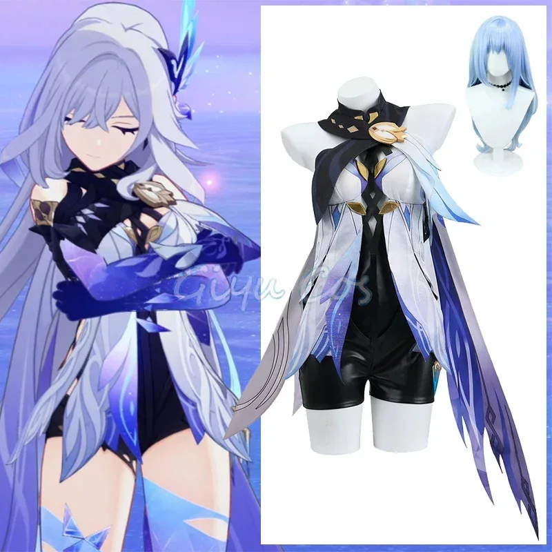 

Skirk Cosplay Costume Genshin Impact Adult Carnival Uniform Wig Anime Halloween Party Costumes Masquerade Women Game