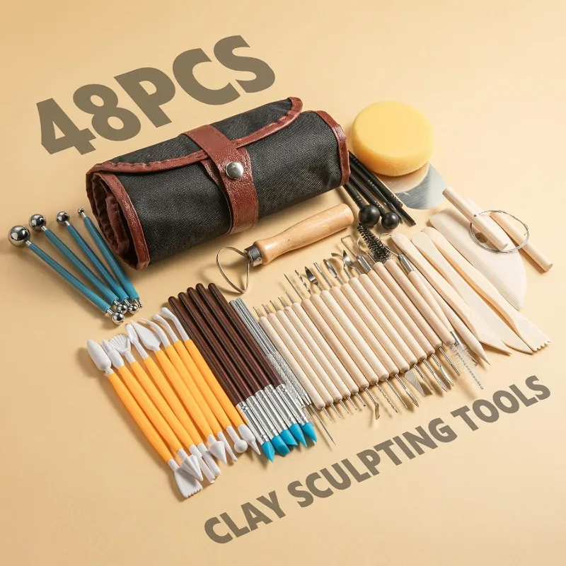 

Practical Polymer Clay Tool Kit for Pottery Clay Ribbon Sculpting Detail Tool for Painting, Modeling, Dotting Pill Stick Pens