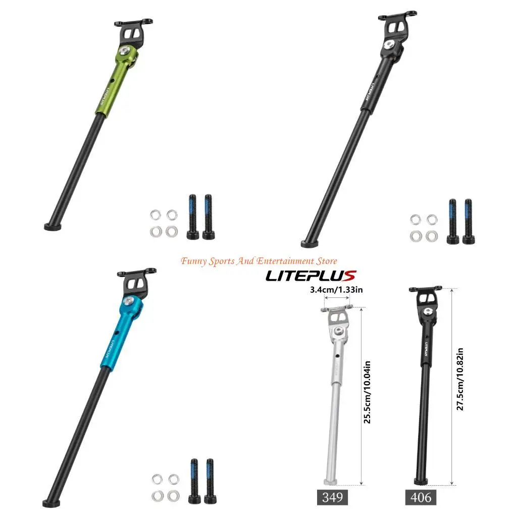 

C4DE Triple Folding Bike Kickstand Parking Stand Bicycles Side Support Nonslip Foot Brace Aluminum Alloys Adjustable Kickstand