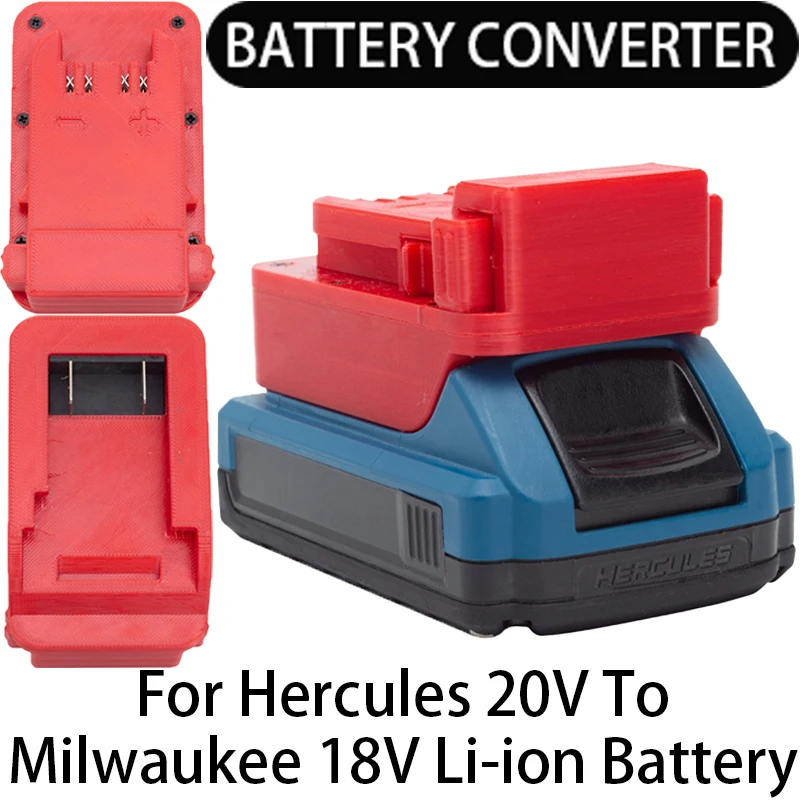 Adapter for Milwaukee 18V Li-ion tools to convert to Hercules 20V Li-ion battery adapter power tool accessories