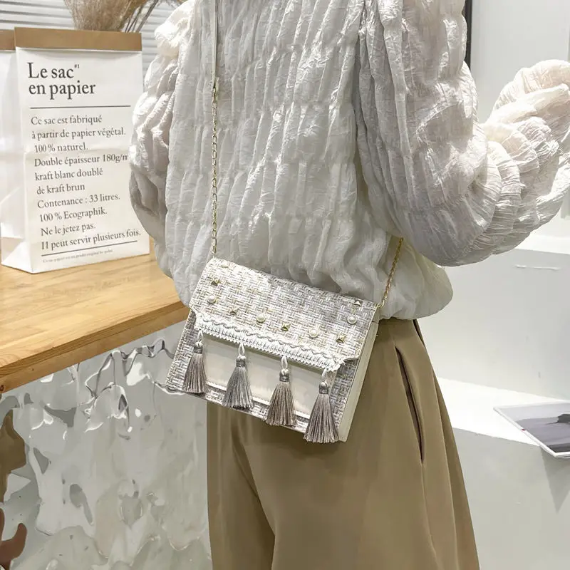 

Ethnic Style Minimalist Women's Retro Small Square Bag Summer Trend Casual Fashion Single Shoulder Crossbody Women's Bag