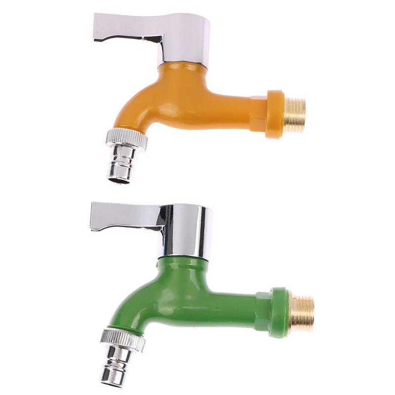 Rubinetto dell'acqua del balcone del giardino 1/2 "filettatura maschio rubinetto della lavatrice montaggio a parete tubo dell'acqua in plastica connettore rapido