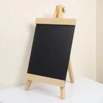 Placa de madeira média com suporte, mensagem autônoma, quadro negro para exibição de mesa de casamento, placa de menu de cozinha