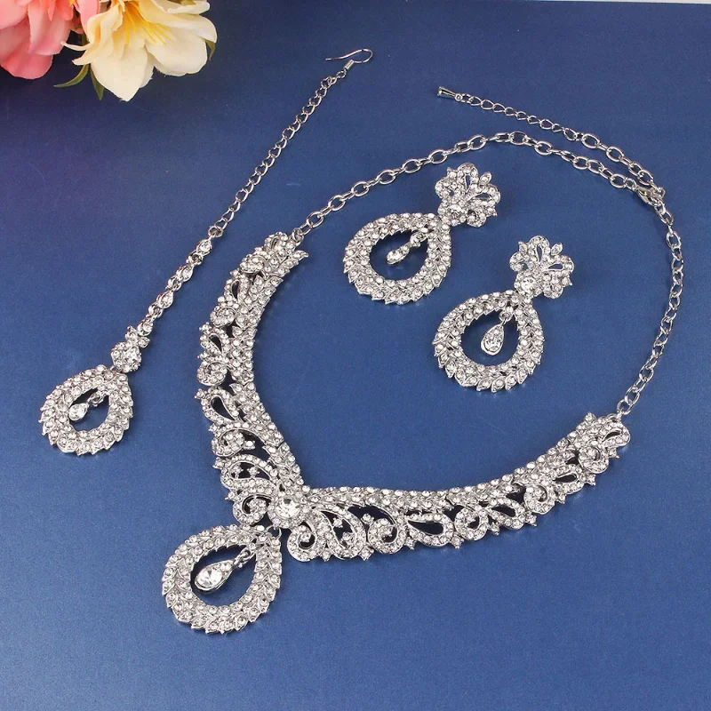 Indian Jewelry Sets for Women Accessories Thailand Thai Necklace Earrings Wedding Jewellry Bridal Decoration Belly Dance