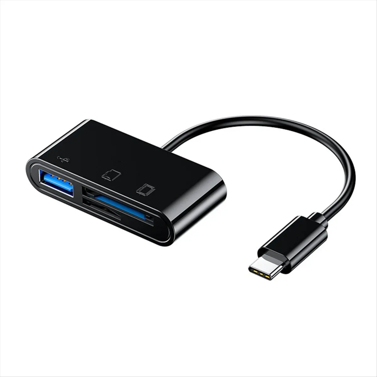 A64K OTG Adapter Type C Plug TF/SD Card Reader for Xiaomi IPhone OPPO POCO Cell Phone Accessories 3in1 USB C to A Connector A