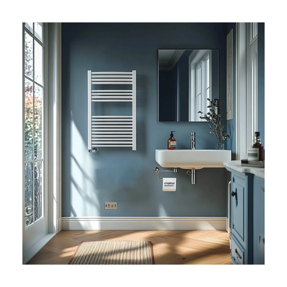 Custom Matte Radiator White Single Towel Warmer Electric Stainless Steel Heater Rack Rails Wall Mounted Bathroom Modern Design