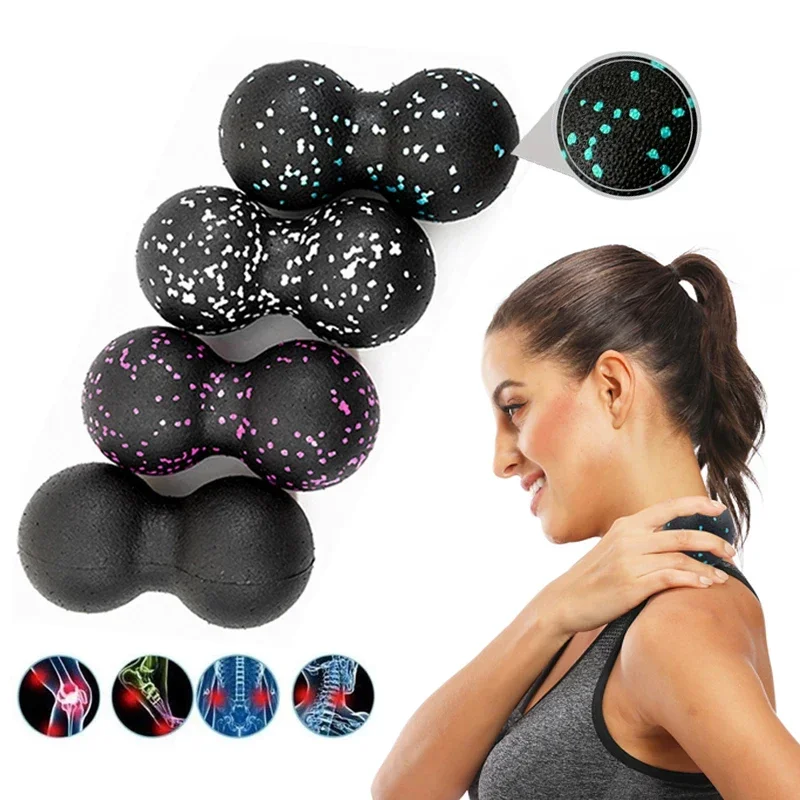 EPP Fitness Peanut Massage Ball Set Lacrosse Ball for Shoulder Back Legs Rehabilitation Therapy Training Foot Massager Neck