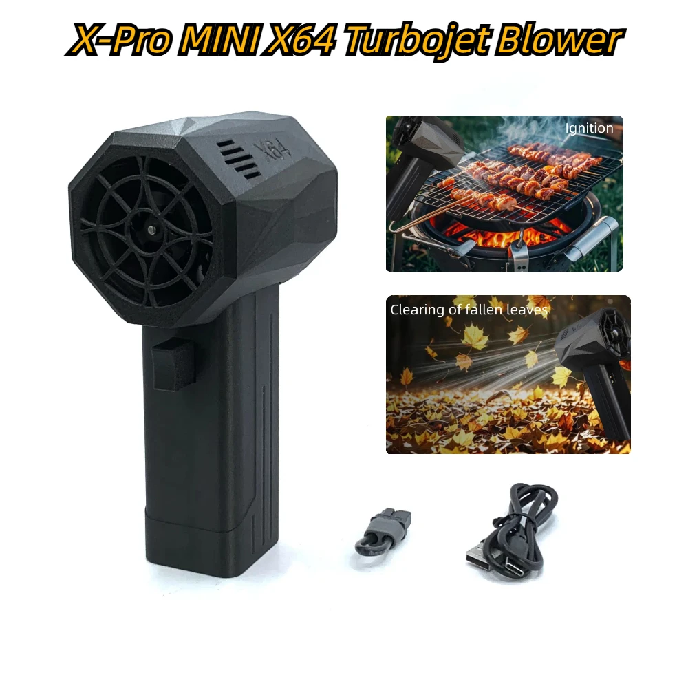 4nd Generation Car Violent Blower MiniX64 Handheld Turbo Jet Fan Brushless Motor Instantaneous Thrust 1.4kg/s 240km/h Air Duster