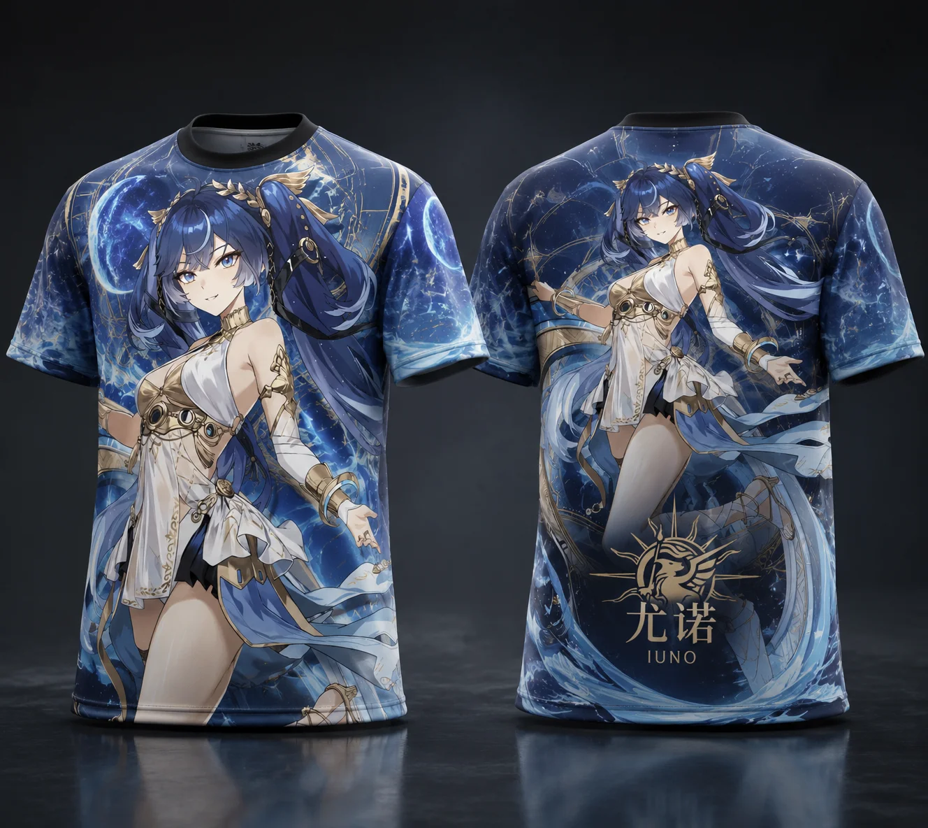 Y2K Wuthering Waves Character Iuno Cantarella Camellya Zani Yinlin 3D Print Short-sleeved T-shirt Anime Game Tee T Shirt for Men
