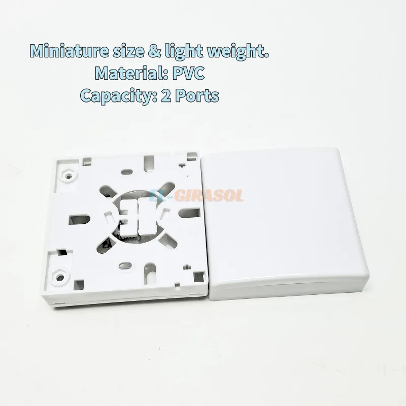 FTTH 2 Core Optical Fiber Termination Box Desktop Junction Box  Terminal Panel  Equipped with SC Adapter FTTH Project Use 10 PCS