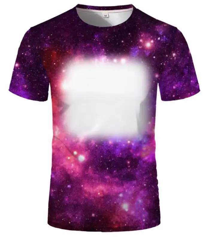 Casual Tshirt Home Tee Shirt Tie Die Starry Sky&Slowflake Print Sublimation Blanks T-shirts 100% Polyester Female Tee T-Shirt