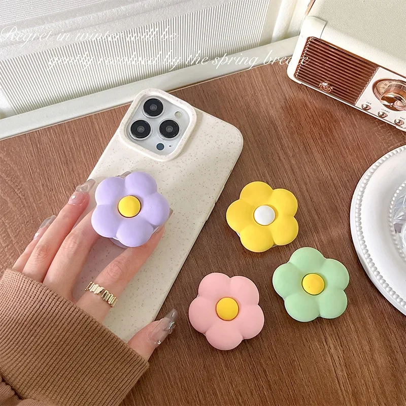 

Универсальный держатель для телефона с цветным цветком, старый держатель для телефона, ручка для смартфона для IPhone, Samsung, Huawei 핸드폰 거치대