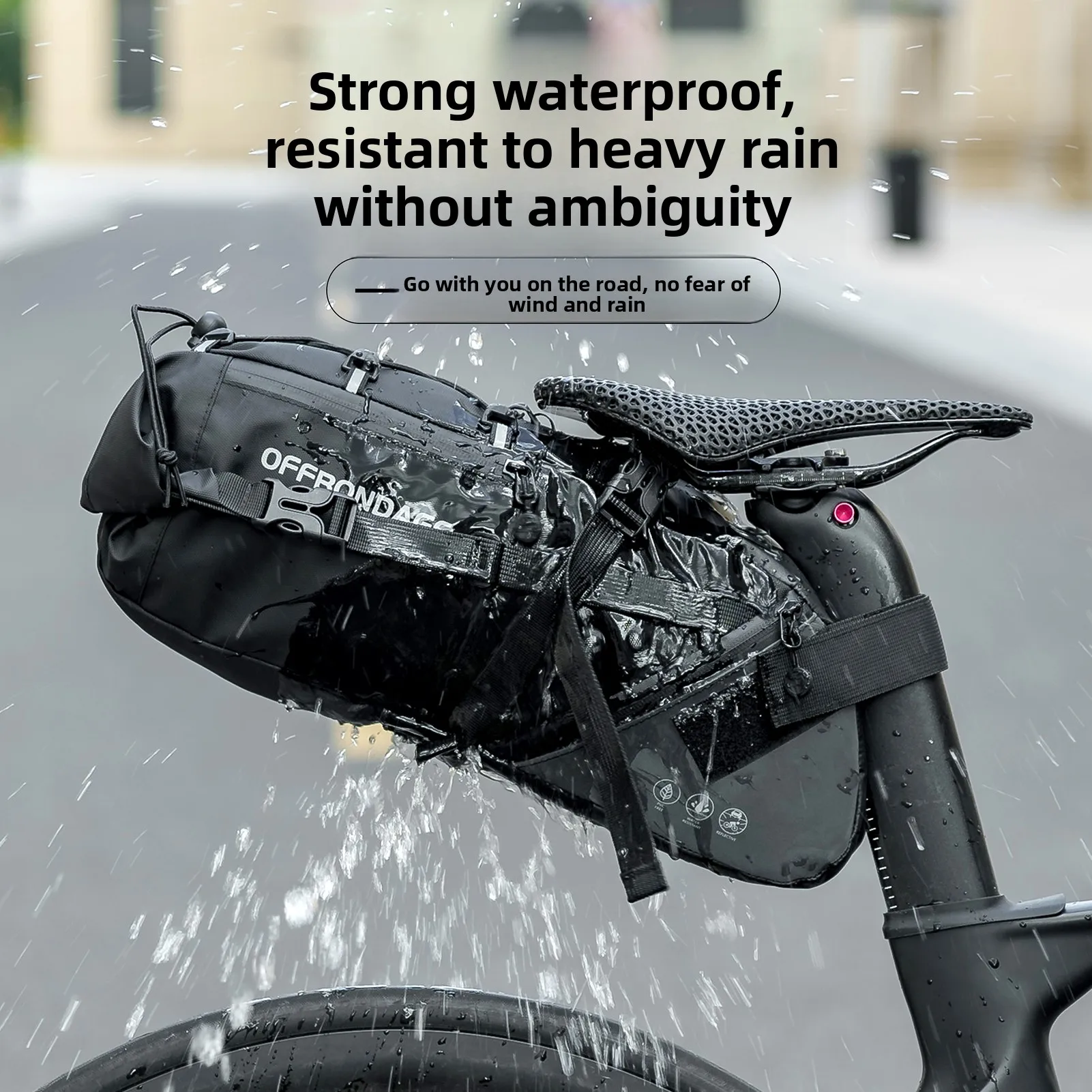 OFFBONDAGE 1L-12L Bicycle Bag Set Waterproof Bike Top Tube Bag Saddle Bag Triangle Frame Bag Bike Front Bag Cycling Tail Bag