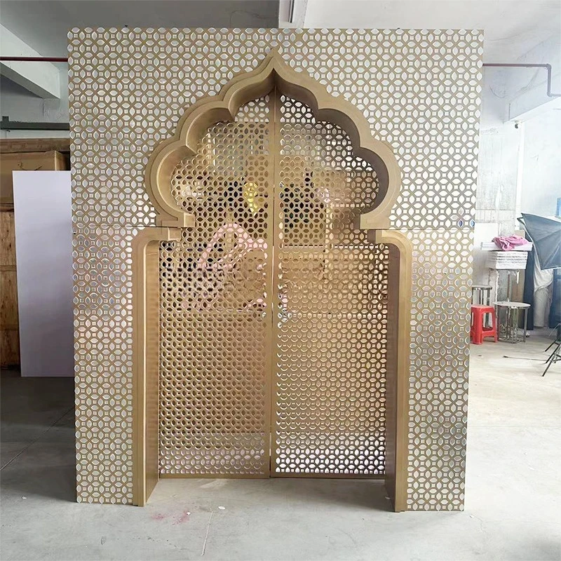 Moroccan style acrylic background acrylic frame gold wedding background geometric wall decoration