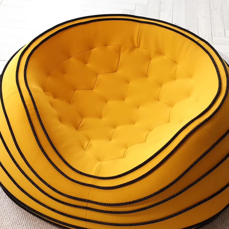 

Creative tart tart chair Egg tart chair Designer casual sofa chair, creative living room can sit on a lazy sofa