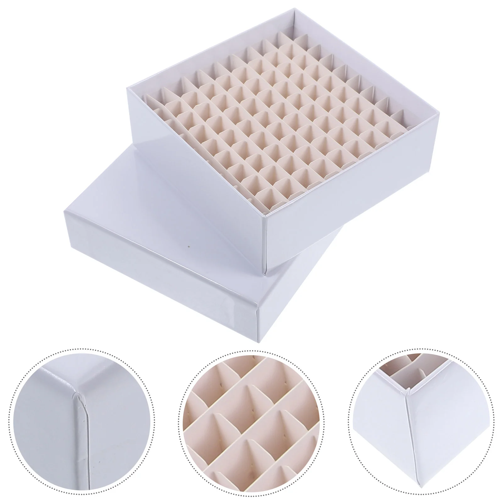 Refrigerators Cryobox Microcentrifuge Tube Storage Holder for Freezer Water Proof White Cryogenic Container