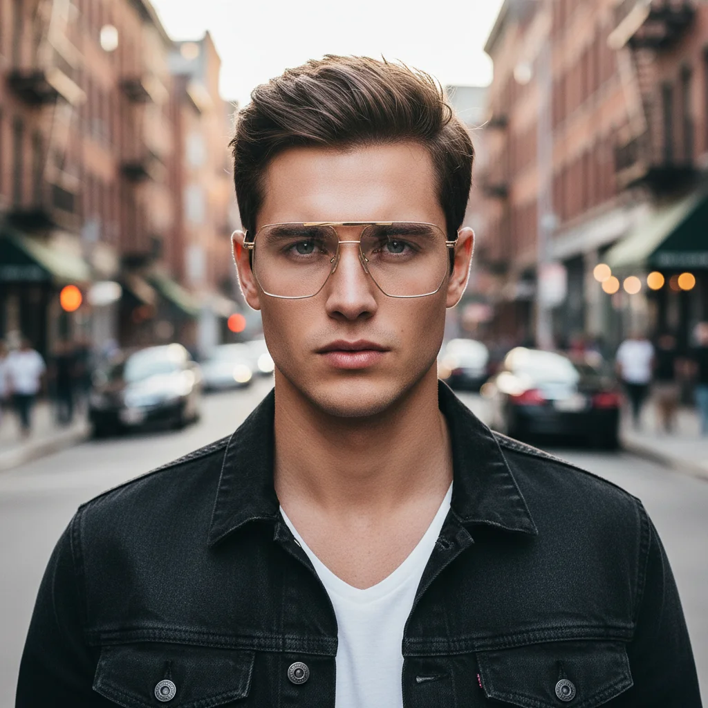 Brillen im Business-Stil mit Metallrahmen für Männer und Frauen, geeignet zum Autofahren, Brillen2501